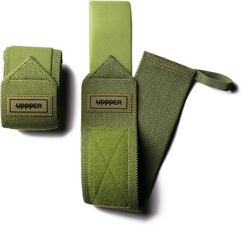 UPPPER Store أربطة المعصم لرفع الأثقال – دعم المعصم بطول 19" مع حلقة للإبهام لتمارين الضغط، ورفع الأثقال، وتدريبات الصالة الرياضية للرجال والنساء | معدات لياقة بدنية متميزة - Image 1